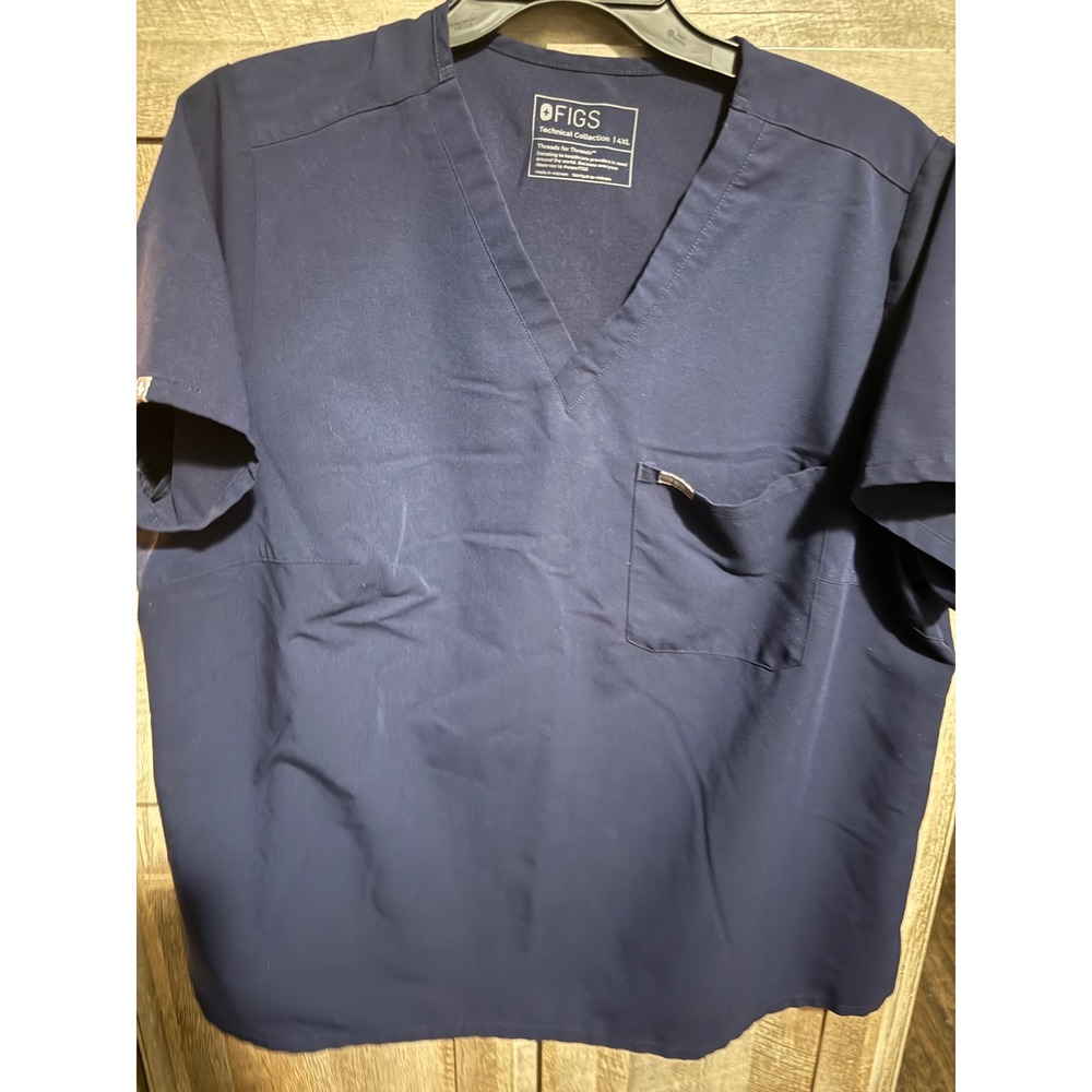 FIGS Technical Collection Catarina‎ Scrub Top, 4XL, Navy Blue, Medical